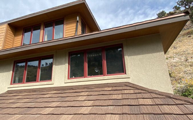 Stone-coated steel shakes, foothills home