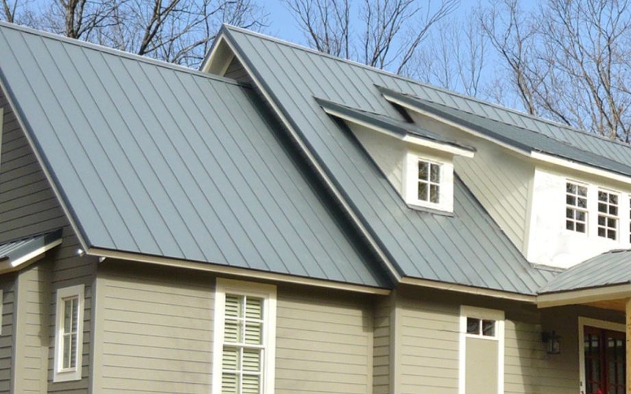 Standing-seam metal, two-story with dormers